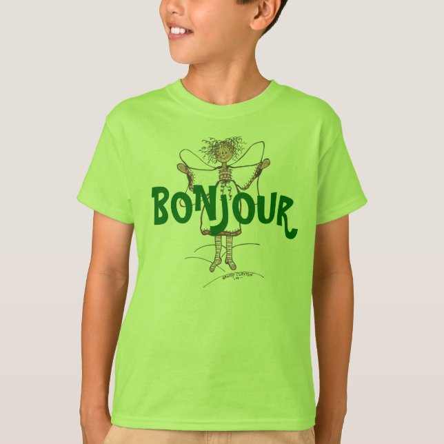 BarnT-tröja/Bonjour Tee Shirt (Framsida)