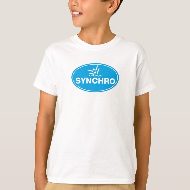 BARNT-TRÖJA synkroniseringssimning - symbol Tee Shirt (Framsida)