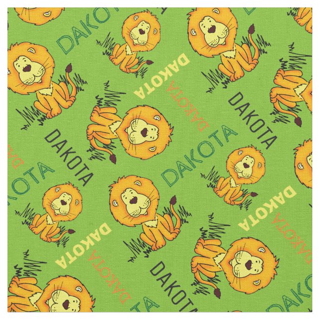 Barntyg av lejon personlig, namn tyg (Närbild)