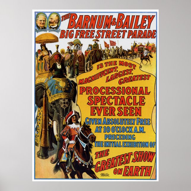 Barnum & Bailey Circus Poster (Framsidan)