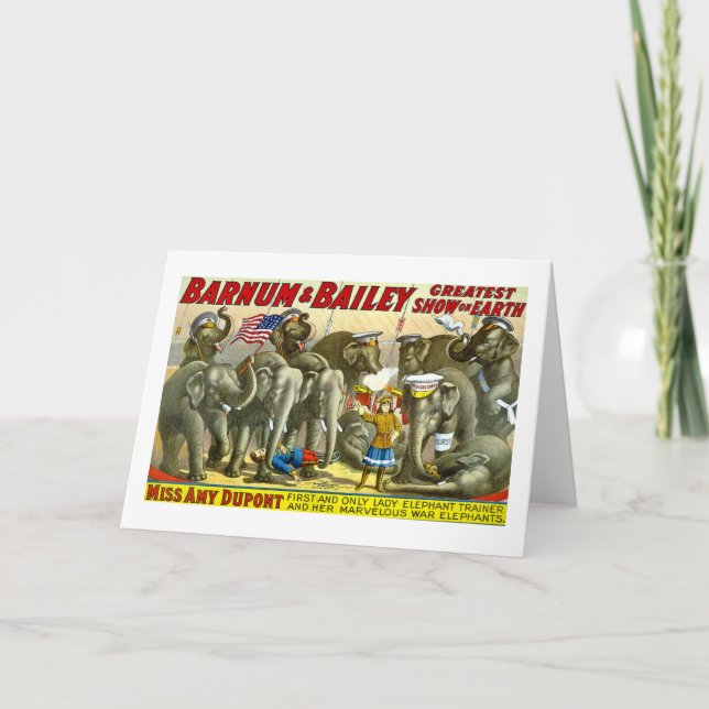 Barnum & Bailey - Elephants Kort (Framsida)