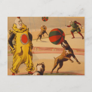 Barnum & Bailey - Marvelous Football Hundar Vykort