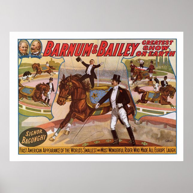 Barnum & Bailey Smallest Rider Advertisement Poster (Framsidan)