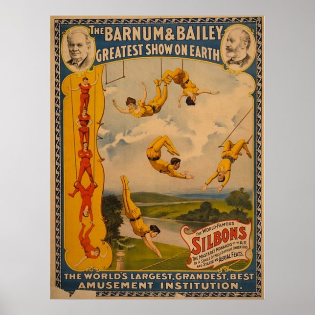 Barnum & Bailey/Trapeze Artists Poster (Framsidan)