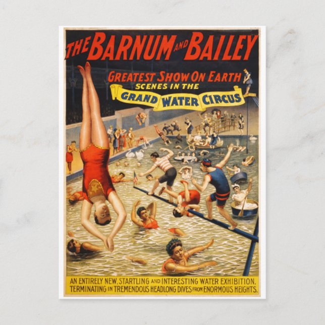 Barnum & Bailey Underbarare show på jorden Vykort (Framsida)