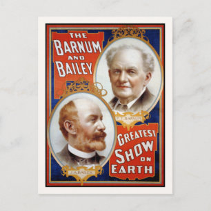 Barnum & Bailey Underbarare show på jorden Vykort