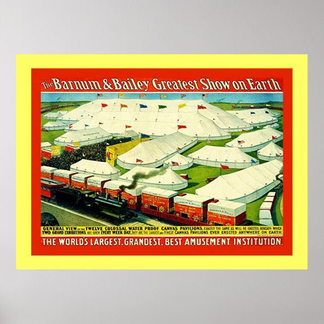 Barnum & Bailey ~ Vintage Circus Poster (Framsidan)