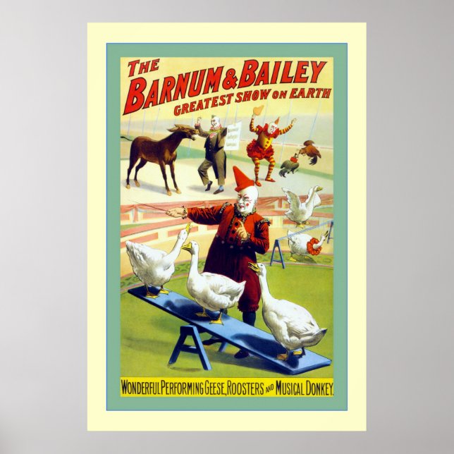 Barnum & Bailey ~ Vintage Circus Poster (Framsidan)