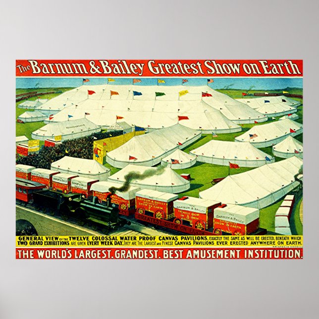 Barnum & Bailey ~ Vintage Circus Poster. Poster (Framsidan)