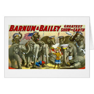Barnum & borggård - elefanter - vintage annons hälsningskort
