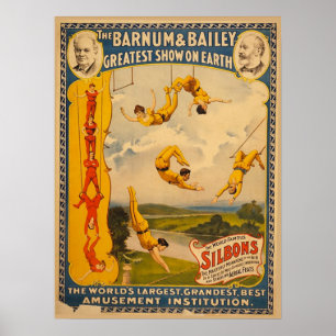 Barnum & borggårdcirkus - Circa 1900 Poster