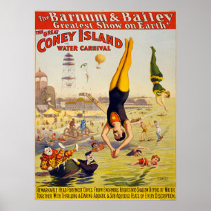 Barnum & borggårdcirkus - Circa 1900 Poster