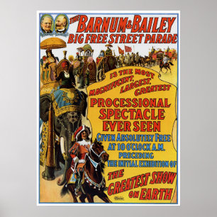 Barnum & borggårdcirkusaffisch poster