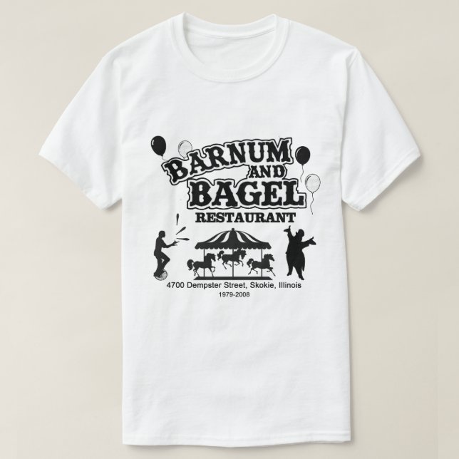 Barnum och Bagel Restaurant, Skokie, Illinois T Shirt (Design framsida)