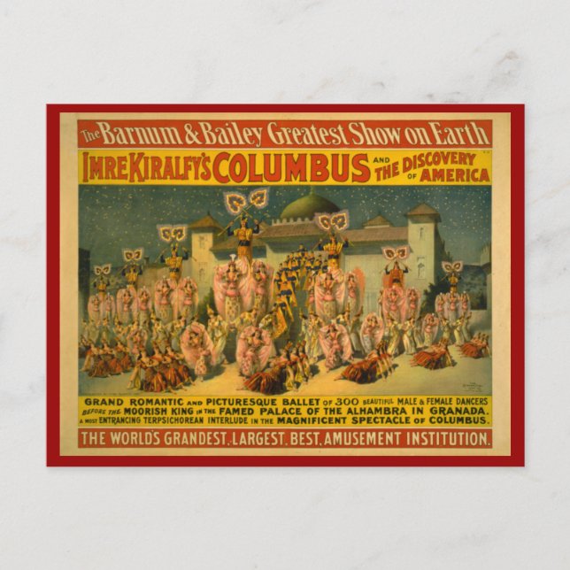 Barnum och Bailey Circus Poster Vykort (Framsida)
