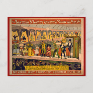 Barnum och Bailey Circus Poster Vykort