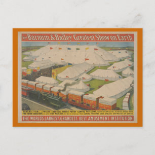 Barnum och Bailey Circus Poster Vykort