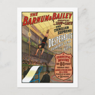 Barnum och Bailey Desperado's Leap for Life Vykort