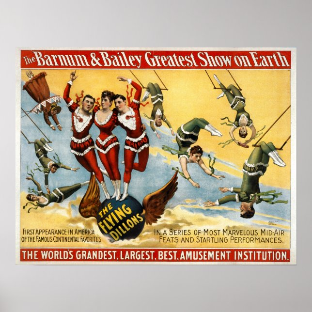 Barnum och Bailey - Flygande dilloner Poster (Framsidan)