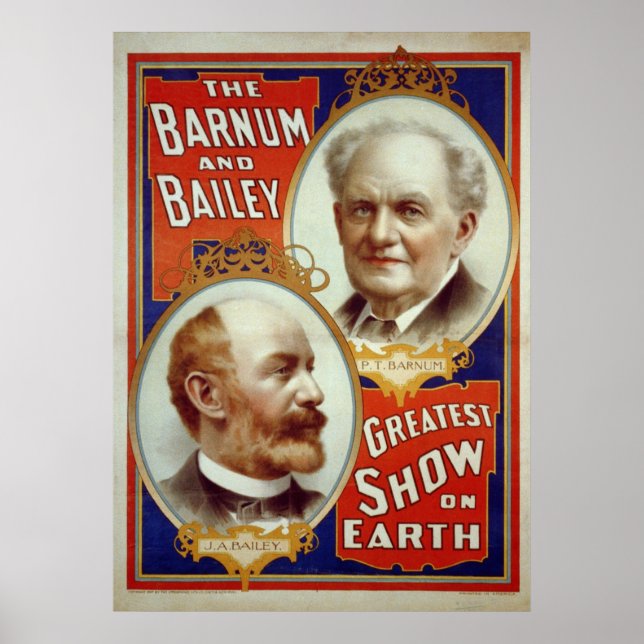 Barnum och Bailey Print eller Poster (Framsidan)
