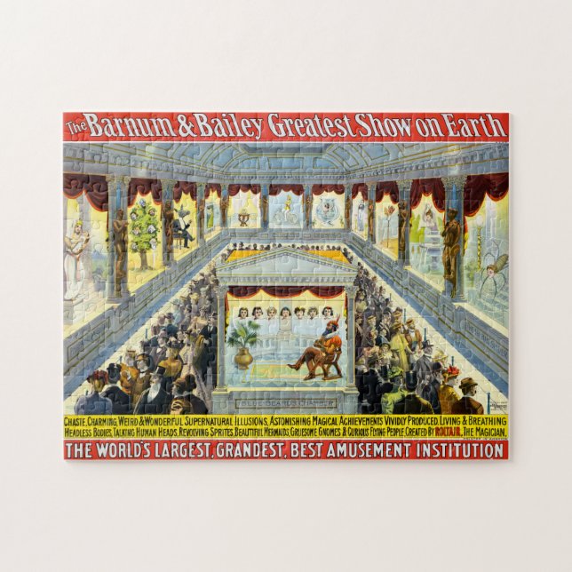 Barnum och Bailey - Supernatural Illusions, 1898 Pussel (Horisontell)