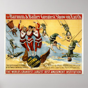 Barnum och borggård - flyga Dillons Poster