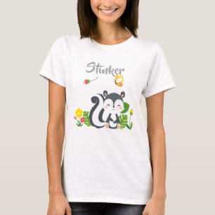 Barnunge till skunk, fjäril & blommor t shirt