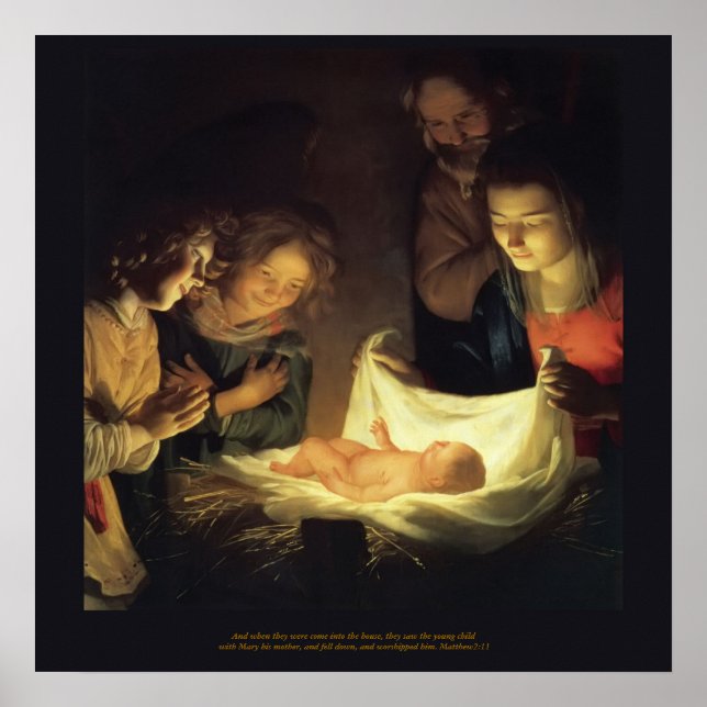 Barnuppfostran - Honthorst c1622 Poster (Framsidan)