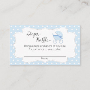 Barnvagn Baby Shower Diaper Raffle Biljett Tilläggskort