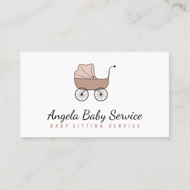 Barnvagn Baby vakten Daycare Nursery Visitkort (Framsida)