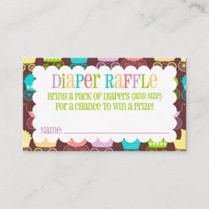 Barnvagn Chic Rainbow & Brown Diaper Raffle Biljet Tilläggskort
