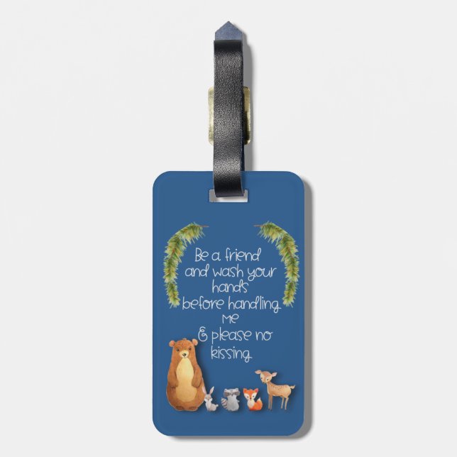 Barnvagn Märkre rör inte baby och tvätta händer Bagagebricka (Baksidan Lodrät)