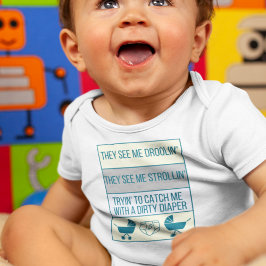 Barnvagn och Diaper T Shirt