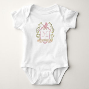 Barnvagnskammon Monogram Rosa Babyfirande T Shirt