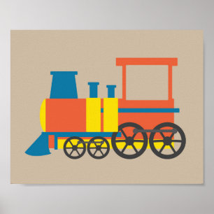 Barnvagnstågtryck Poster