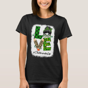 Barnvakt Älskar Kvinnor Blekad Rufsigt Knut St Pat T Shirt