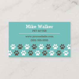 Barnvakt för tasstryckhusdjur visitkort