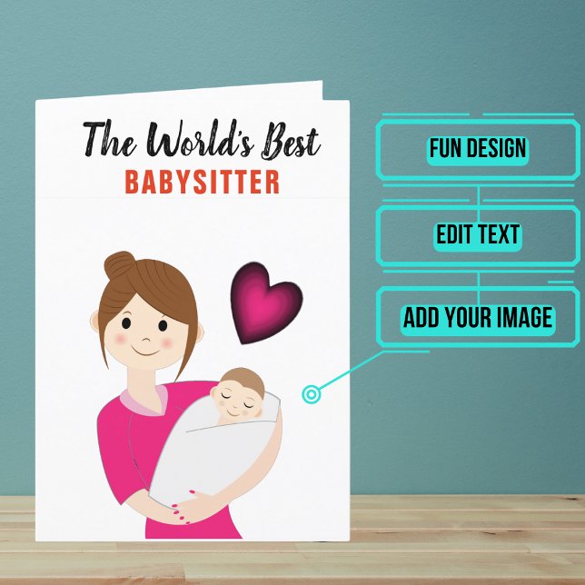 Barnvakt Tack Kort (Show your babysitter that you dearly appreciate her.)