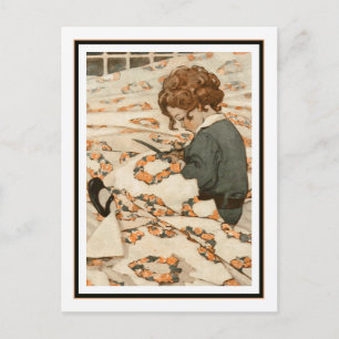 Barnvändragardiner av Jessie Willcox Smith Vykort