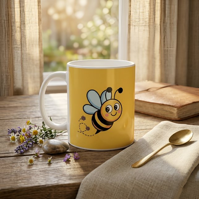 Barnvänlig binymf med prickig stig kaffemugg (Skapare uppladdad)