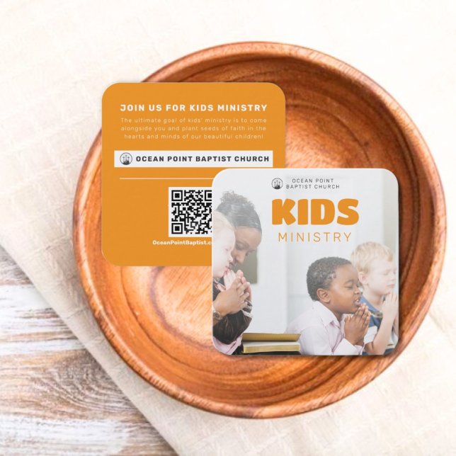 Barnverksamhet Kyrkans Inbjudningskort (Kids Ministry Church Invite Calling Card)