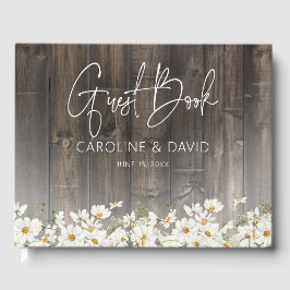 Barnwood and Daisies Rustic Wedding Gästböcker