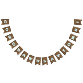 Barnwood Aqua Anpassade Tillfällen Banner Vimplar