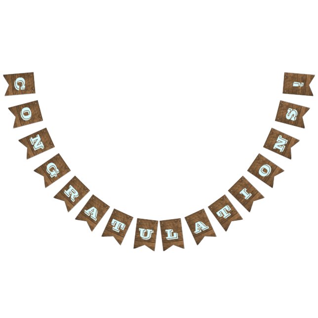 Barnwood Aqua Anpassade Tillfällen Banner Vimplar (Alla)