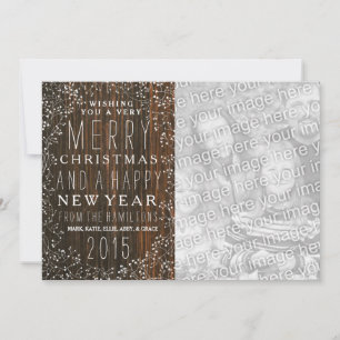 Barnwood + Babys andningsfoto Jul Julkort