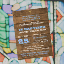 Barnwood Blue Baptism-inbjudan