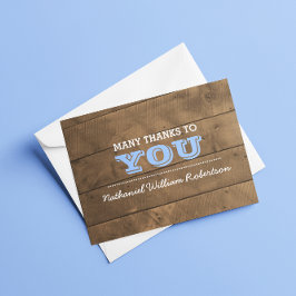 Barnwood Blue Confirmation Tackkort