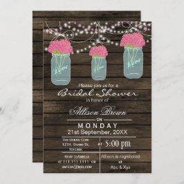 Barnwood blue mason burk rustic möhippa inbjudningar