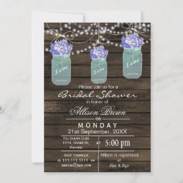 Barnwood blue mason burk rustic möhippa inbjudningar