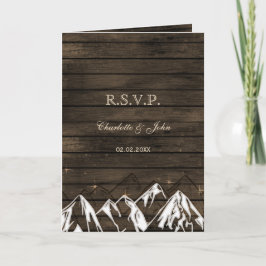Barnwood Camping Rustic Mountains Bröllop OSA Inbjudan